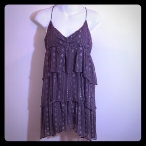 NWT Geren Ford Size 4 Mauve Purple Shade Layered Lace Dress